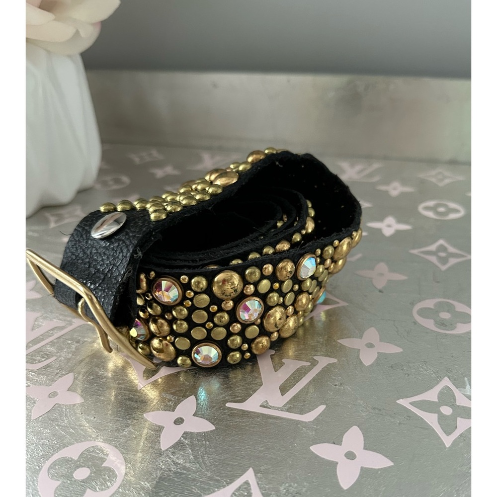 Vintage Gold Studded Crystal Belt